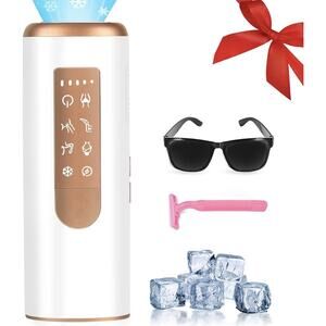 IPL Sapphire Laser Hair Removal for Women & Men with Ice Cooling, Painless Hair